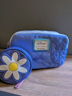 Loungefly Disney Daisy Duck 85th Anniversary Belt Bag and Coin Purse NWOT